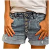 Active Shorts Women's Denim And Pants With Retro Buttons Stretch For Women Pockets Womens On Tall