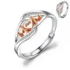 galvaniseren 925 Sterling Zilver 1 CT Ronde Solitaire Kubieke Zirconia Verlovingsring Halo Promise Ringmaat