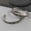 80% de descuento en joyería de diseño pulsera collar anillo Sterling old stripe gear mujer versátil pareja pulsera abierta