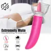 Massager Tongue Licking Pump Clitoris G-spot Vibrator Dildo Dual Head for Women Vagina Breast Massage Adult