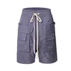 Pantaloncini da uomo Harajuku Vibe Style Tasche grandi Pantaloncini estivi con coulisse per uomo Pantaloni dritti oversize streetwear casual al ginocchio 230531