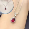 Pendant Gemstone Natural Red Ruby Treasure Pendant Necklace Jewelry Pendant Females