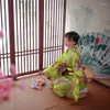 Etnik Giyim Japon Tarzı Moda Kimono Kadınlar İçin Trendler Seksi Gece Elbise Cosplay Nakış Çiçek Baskı Uzun Çubuk Asya Yukata