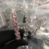 60% korting designer sieraden armband ketting ring Pink Diamond Open volledige diamanten vrouwelijke armband lichte sieraden nieuwe sieraden
