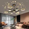 Lámparas colgantes Lámpara de techo de estrella Led moderna Villa Decoración del hogar Dormitorio Iluminación Restaurante Candelabro Accesorios al por mayor