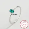 Pierścienie zespołowe 2022 Nowy luksusowy oryginał 925 Srebrny Paraiba Pierścienie dla Womenoval Sapphire Emerald Full Diamond Anniversary Biżuteria J230602