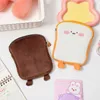 Dessin animé Toast en peluche porte-monnaie filles serviette hygiénique pochette étudiant écouteur sac de rangement pain stylo sac à main papeterie cadeaux