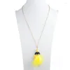 Pendentif Colliers Cadeaux De Noël Poupée Collier Belle Robe Pendentifs Maxi Collares Femmes Hiver Fourrure Long Neckla