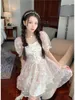 Casual Dresses Summer 2023 Slimming Temperament Age Reduction Gentle Wind Salt Can Sweet Waist Collection Short-Sleeved Dress Wom
