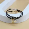 Charm Bracelets Anslow Fashion Design Geometric Cube Charms Pendant Cute Leather Bracelet Teen Girls Student Birthday Gift 2023 Christmas