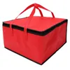 Ensembles de vaisselle glacière pliable sacs d'isolation support de stockage boîte à lunch 40X40X24CM rouge Non-tissé voyage