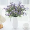 Decoratieve Bloemen Paars 1PC Lavendel Plastic Kunstmatige Valse Plant Voor Bruiloft Woondecoratie Kerst Tafel Feestartikelen