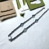 50% di sconto gioielli di design braccialetto collana anello 925 Bracciale ad incastro smalto verde stile semplice antico modello in rattan decorazione a mano degli amanti