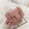 Hot Sell Handbag Women's Bag Sac En huvudsaklig ny pu läder crossbody messenger väskor för kvinnor rosa axelväska