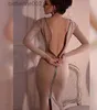 Robes de soirée Mode Casual Dress Femmes Retour Full Zipper Robe Sexy Femme Crayon Robe Serrée À Manches Longues Robe De Soirée T230602