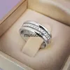 Band Rings Huitan 2020 Ny modebröllopsring för kvinnor Micro Paled Cubiz Zircon Finger Rings Female Engagement Smycken Tillbehör J230602