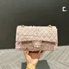 Sacs de soirée Sacs en tissu de treillis de diamant 2024 Marque de luxe de marque de mode Sacs à main d'épaule Qualité Femmes Chaînes de fil Sac d'embrayage Sac à main Totes Portefeuilles d'œuvres d'art