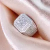 Cool Mens Moissanite Ring Allergic Free S925 Sterling Silver Moissanite Diamond Ring para Hombres Mujeres Fiesta Boda Bonito regalo