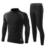Men's Tracksuits Compression sportswear Men's Running Tights Gym Leggings Fitness Top Long Shirts rash guard male Winter thermal underwear Sports J230601