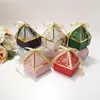 Wedding Favors Gifts Wrap Triangular Pyramid Marble Candy Box Chocolate Box for Guests Giveaways Boxes Party Supplies