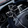 Neue Mode Schwarz Bowknot Universal Auto Lenkrad Abdeckung Winter Plüsch Lenkräder Fall Frauen Mädchen Auto Innen Dekoration