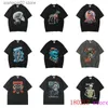 T-shirt da uomo 2023 T-shirt afflitta Hip Hop Skulls Series Stampa T-shirt gotica punk Uomo Tessuto pesante Vintage Casual Streetwear Manica corta T230602