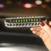 Nieuwe Diamant Strass Auto Lichtgevende Tijdelijke Parkeerkaart Nacht Telefoonnummer Kaart Verborgen Auto Mobiele Tijdelijke Stopbord Interieur