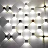 Lampada da parete Comodino Camera da letto Soggiorno Quadrato Lampade a LED Illuminazione domestica Luci portico Decorazione luce in alluminio