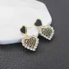 Stud Exquisite Heart Shape Earrings For Women Shining Zircon Love Pearl Earring Girl Jewelry