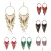 Dangle Lustre Européen Et Américain Bijoux De Mode Rétro Bohème Style National Boucles D'oreilles Longues Perles Gland Pendentif Femme Dr Dhpbg