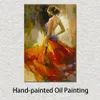 Premium Canvas Art Autunm Dipinti ad olio di danza spagnola Dipinti a mano Opera d'arte figurativa per ristoranti Patios