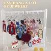 Storage Boxes Clear Earring Stand Necklace Jewelry Show Case For Bracelets