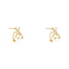 Boucles d'oreilles en or avec zircon en métal nouvellement conçues pour femmes, un accessoire élégant pour les filles de fête de bijoux de mode coréenne G230602