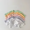 Tshirts Korea Baby Tee Autumn Ubrania Podstawowa miękka koszula dna maluchowa dziewczyna chłopcy topy zbiornikowe 230601