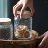 Opslag Flessen 1Pc Glazen Container Doos Keuken Seal Pot Meergranen Snack Moer Droge Lading Thee Blad Koffieboon verzegelde Potten Organisatie