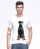 T-shirts pour hommes Dobermann Tops Tee Shirt Dog DOBI Portrait By Wilsigns Siviwonder Brand Fashion T-Shirt