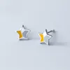 Boucles d'oreilles à tige MloveAcc Tiny 925 Sterling Silver Geometry Email Star pour la mode féminine S925