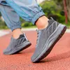 Zapatillas de deporte para hombre, zapatillas deportivas negras de goma para hombre, zapatillas deportivas transpirables azules para hombre y mujer, Tenis masculinos grises