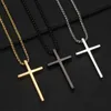 Pendentif Colliers En Acier Inoxydable Croix Pendentif Collier pour Hommes Femmes Minimaliste Bijoux Mâle Femelle Prière Colliers Sautoirs Bijoux De Mode J230601