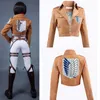 Anime Costumes Cosplay Sets Jacket Recon Corps Leather Skirt Hookshot Belts Suspenders Shingeki No Kyojin Ackerman Anime Com Z0602