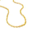 Men Necklace Chain Solid Fashion Trendy Real 18k Yellow Gold Filled Male Hip Hop Clavicle Jewelry Gift