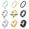 Anéis de banda 2/4/6/8/12/MM Moda Aço Inoxidável Atacado Laser NOME AMOR Jóias Casal/Casamento/Anéis para Mulheres Punk Anel Masculino J230602