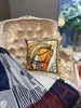 العلامة التجارية الرفاهية 45*45 سم وسادة سلسلة برتقالية تغطي الخيول الزهور غطاء العلبة وسادة الطباعة للمنزل كرسي الأريكة ديكور ديكور وسادة مربعة وسادة