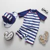 ملابس Swimwear Children's One Piece With Cap 2019 Summer Boys 'Swimsuit CZ901 P230602