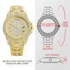 Montres-bracelets Full Iced Out Watch pour hommes Luxe Or Hip Hop Diamant Quartz Hommes Montres Étanche Jour Date Horloge Meilleure Vente Produit 230602