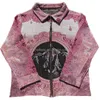 Tapestry Zip Custom Up Jackets Plus Size Męskie płaszcze płaszcze Outdoor męskie odzież streetwear bombowca kurtka dla mężczyzn stylowa ol