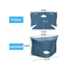 Camp Furniture 2in1Folding Plastic Small Bench Storage Bag Travel Outdoor Portable Stool Lightweight Paper Compact Fishing