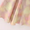 Skirts DYLQFS 2023 Summer Women Tie Dye Silk Zipper Decoration Vintage Sweet Streewear