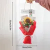 Dekorative Blumen Sonnenblume Häkelblumenstrauß Ins handgemachte gestrickte Geschenkdekoration Kreative handgewebte Muttertag