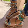 Nieuwe Zomer Vrouwen Snake Sandalen Platform Hakken Cross Strap Ankle Lace Peep Toe Beach Party Dames Schoenen Zapatos Sandalen l230518